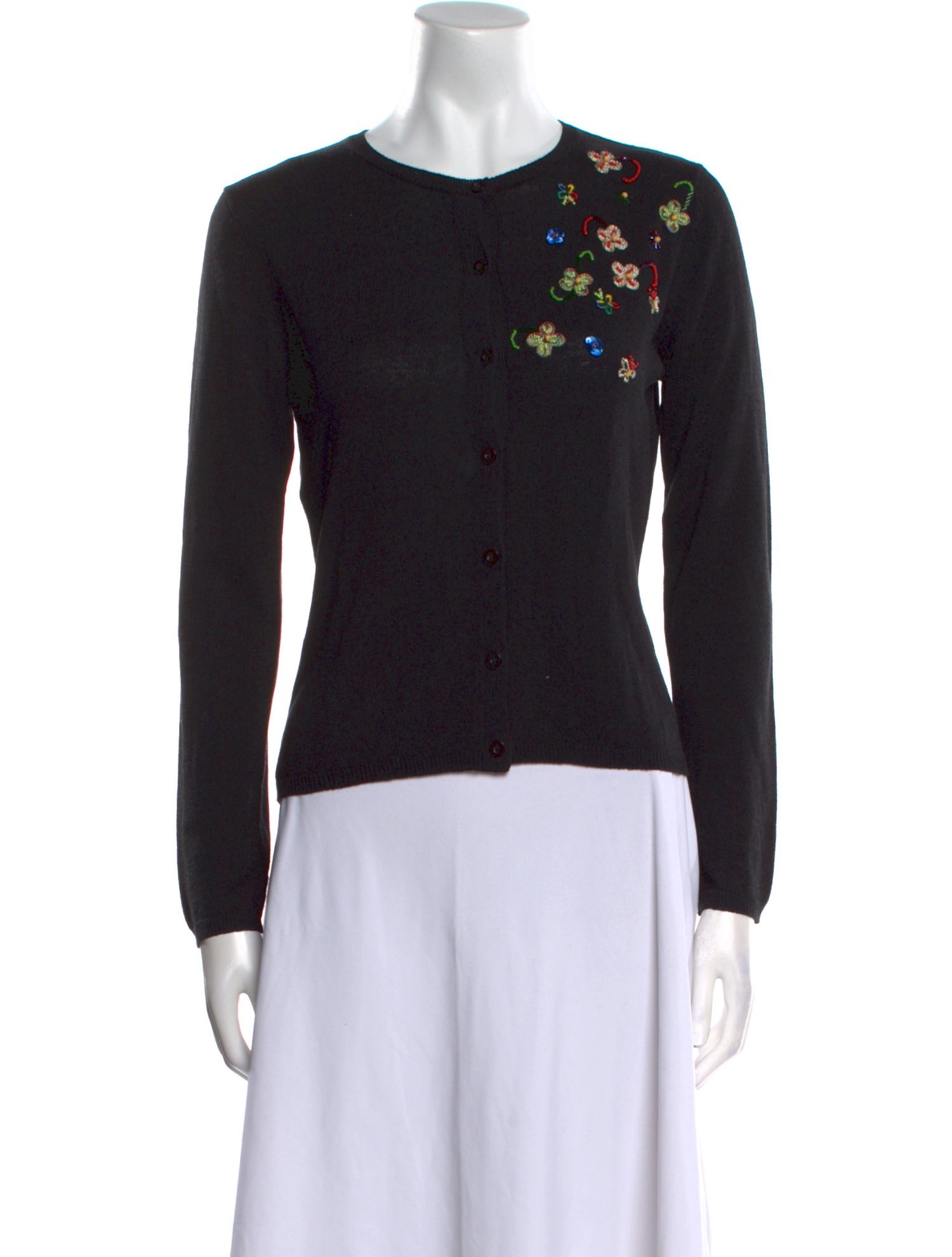 Cynthia Rowley Graphic Print Scoop Neck Sweater