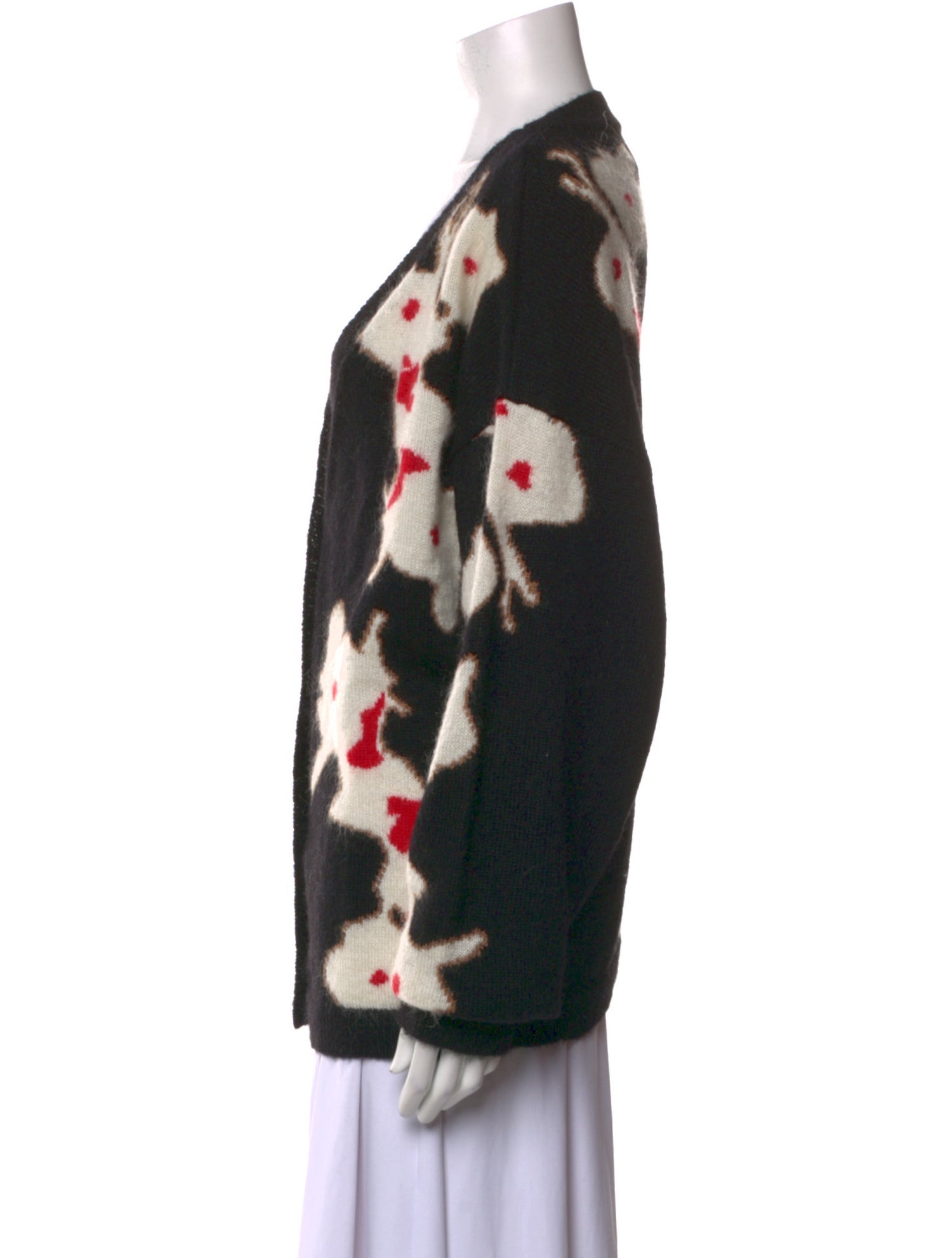 Cynthia Rowley Printed V-Neck Sweater