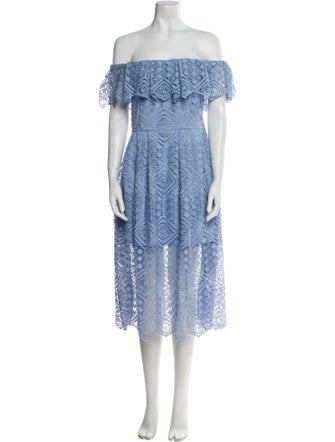 Cynthia Rowley Off-The-Shoulder Midi Length Dress