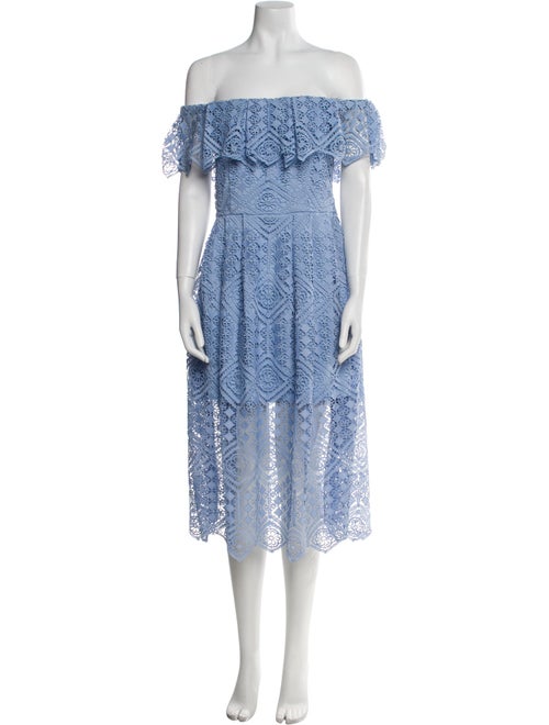 Cynthia Rowley Off-The-Shoulder Midi Length Dress