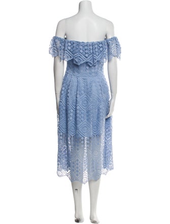 Cynthia Rowley Off-The-Shoulder Midi Length Dress