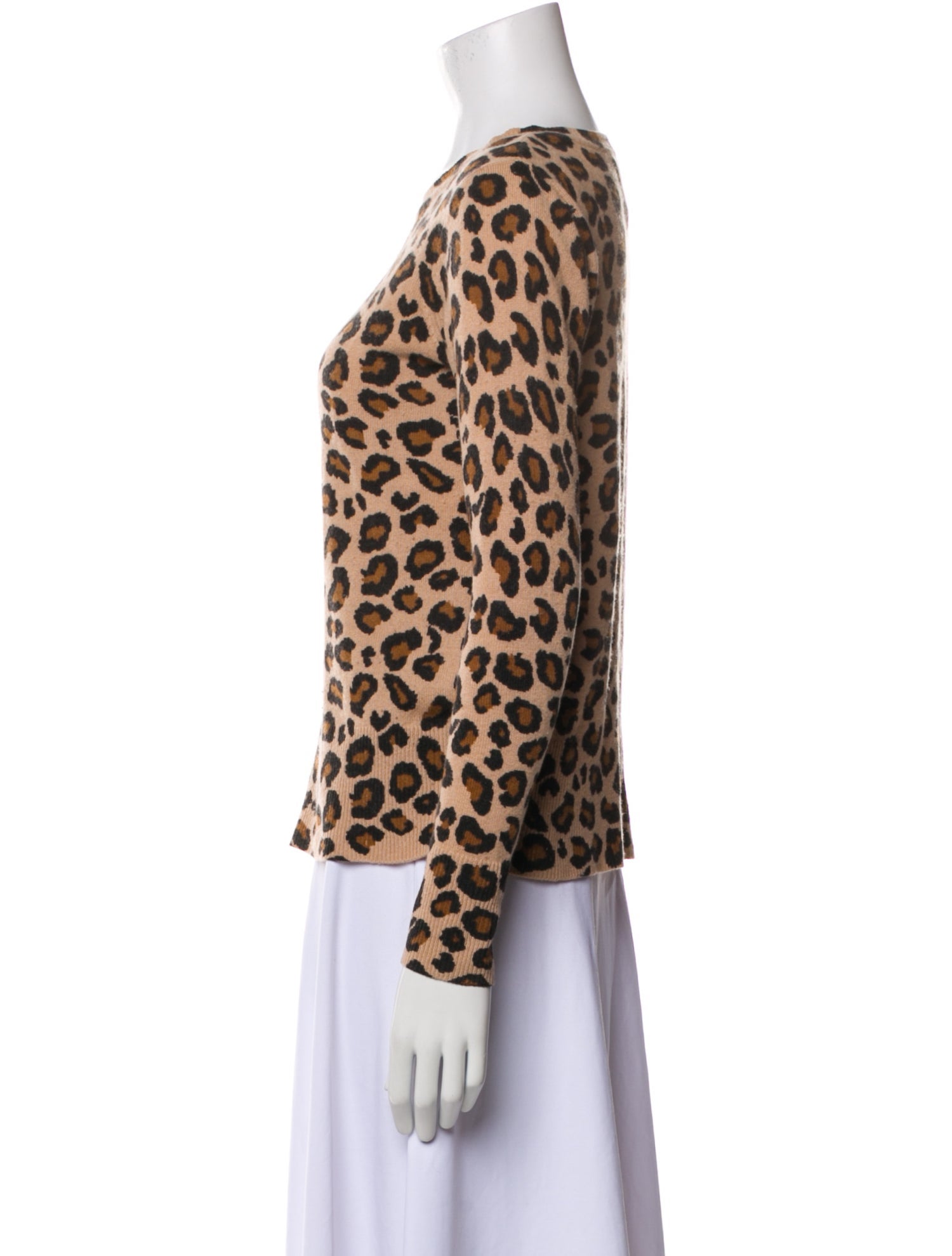 Cynthia Rowley Cashmere Animal Print Sweater