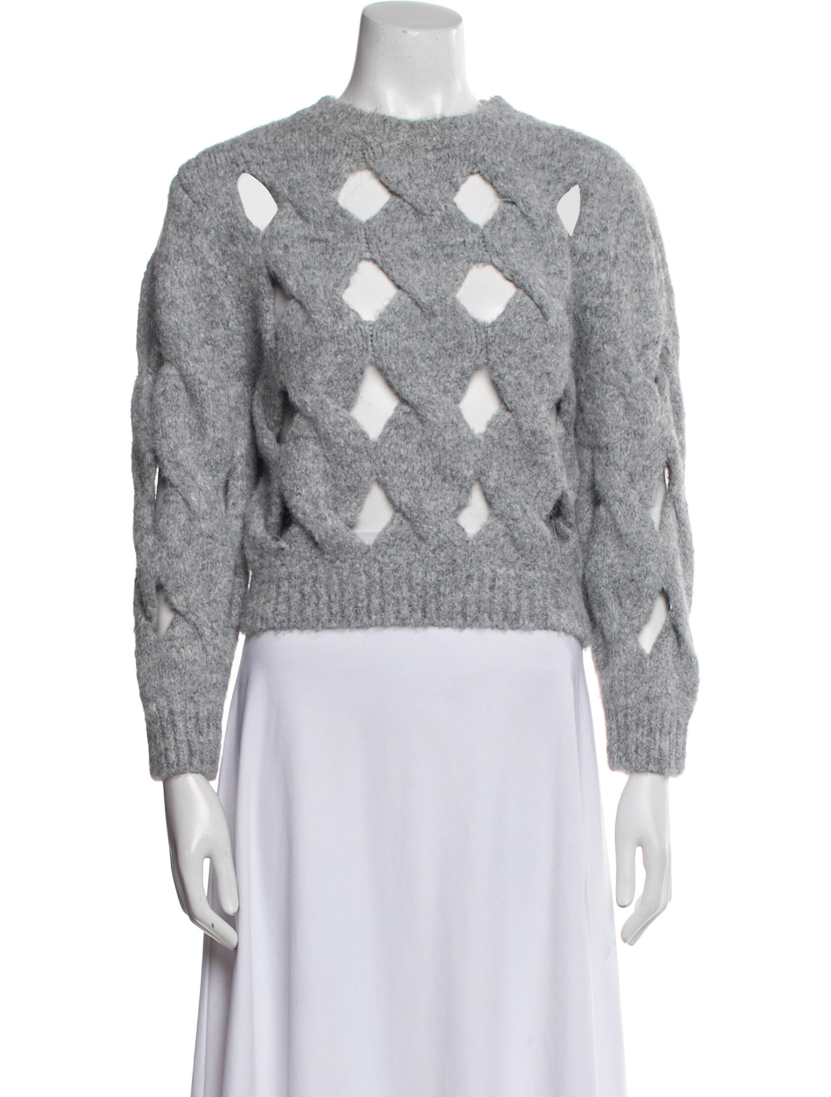 Cynthia Rowley Printed Crew Neck Sweater