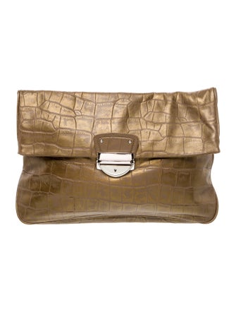 Cynthia Rowley Embossed Leather Clutch