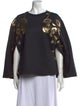 Cynthia Rowley Printed Scoop Neck Sweater