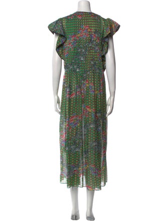 Cynthia Rowley Floral Print Long Dress