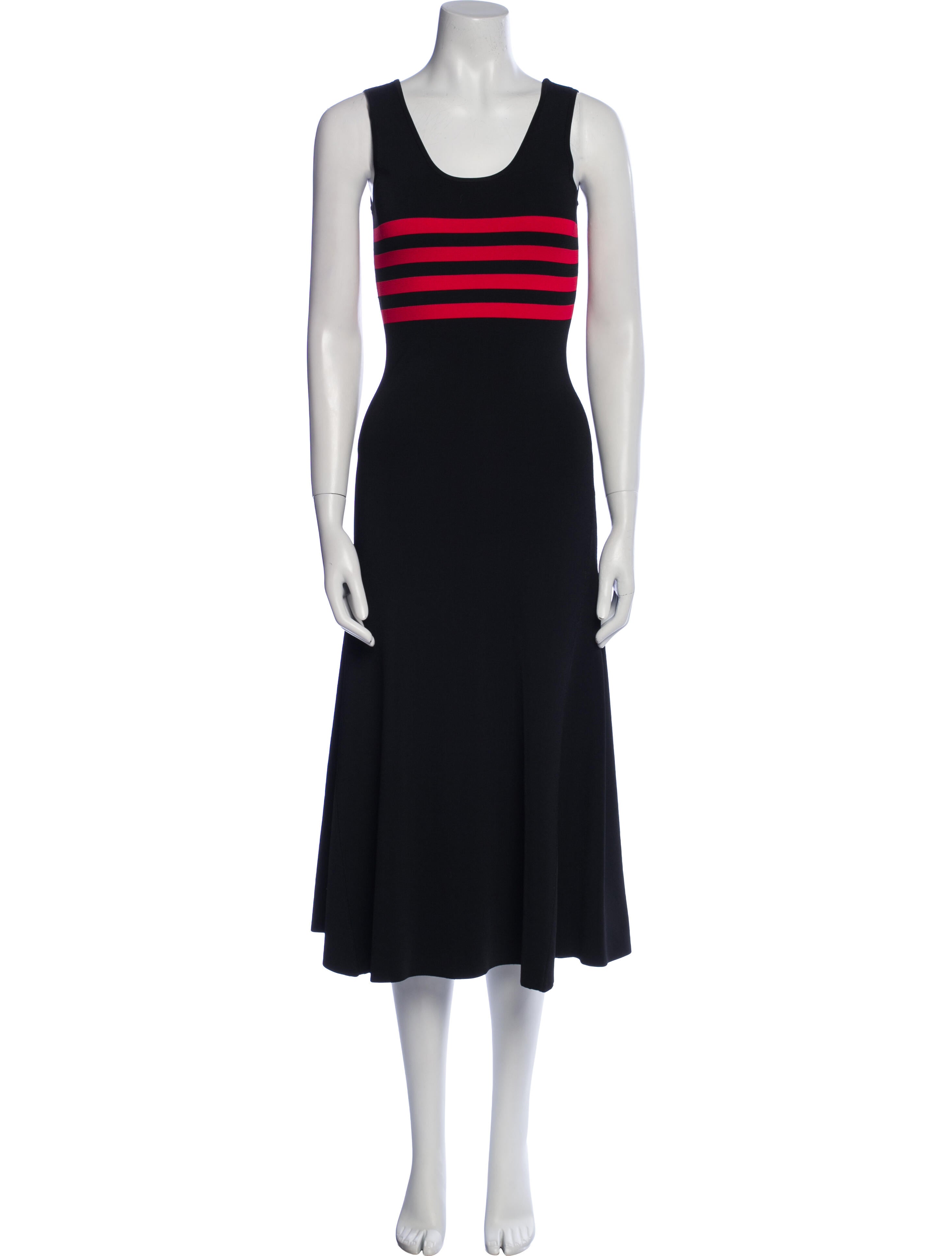 Cynthia Rowley Striped Midi Length Dress