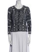 Cynthia Rowley Animal Print Scoop Neck Sweater