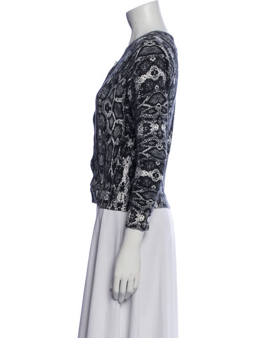 Cynthia Rowley Animal Print Scoop Neck Sweater