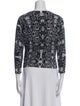 Cynthia Rowley Animal Print Scoop Neck Sweater
