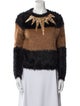Cynthia Rowley Colorblock Pattern Scoop Neck Sweater