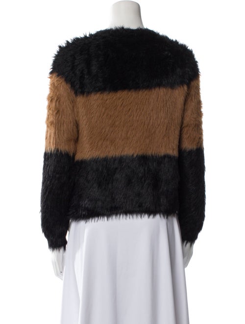 Cynthia Rowley Colorblock Pattern Scoop Neck Sweater