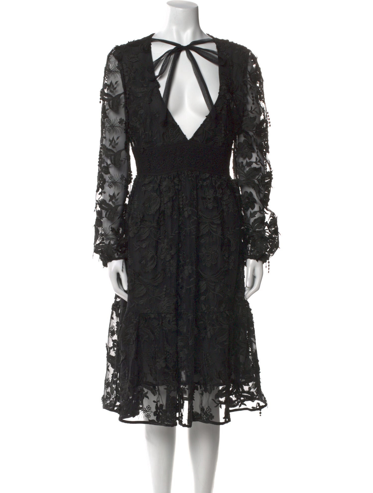 Cynthia Rowley Lace Pattern Midi Length Dress