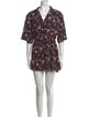 Cynthia Rowley Printed V-Neck Romper