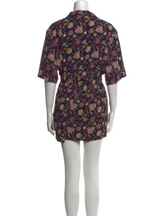 Cynthia Rowley Printed V-Neck Romper