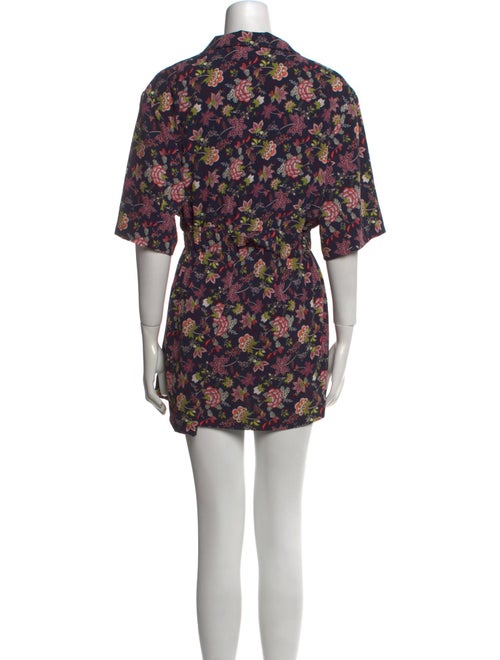 Cynthia Rowley Printed V-Neck Romper