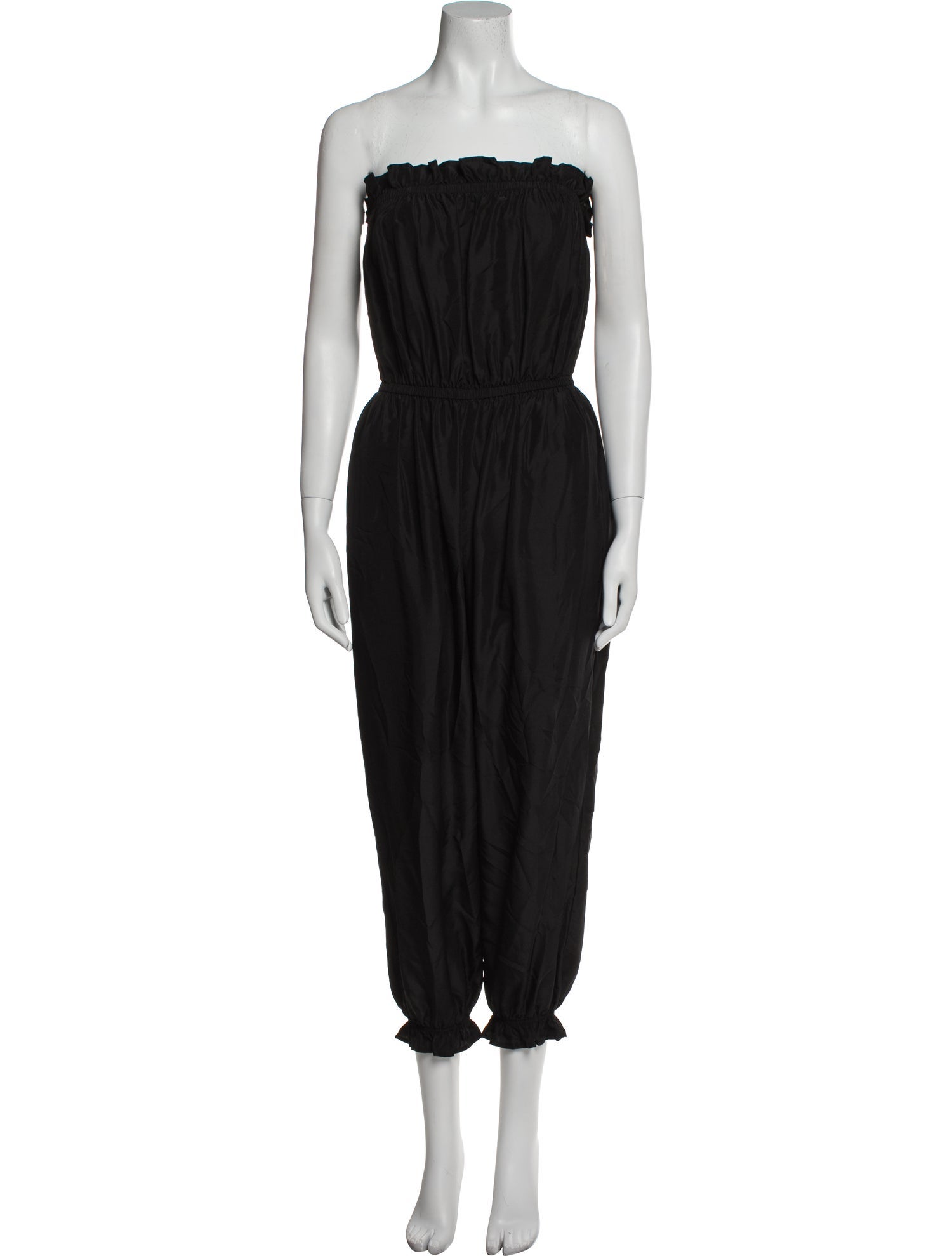 Cynthia Rowley Silk Strapless Jumpsuit