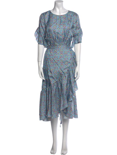 Cynthia Rowley Floral Print Long Dress