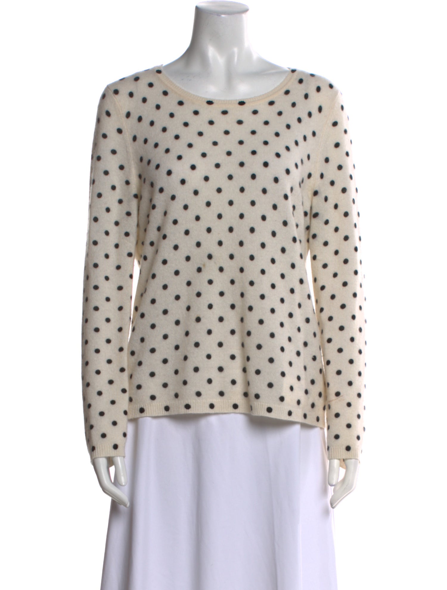 Cynthia Rowley Cashmere Polka Dot Print Sweater