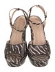 Cynthia Rowley Leather Animal Print Sandals