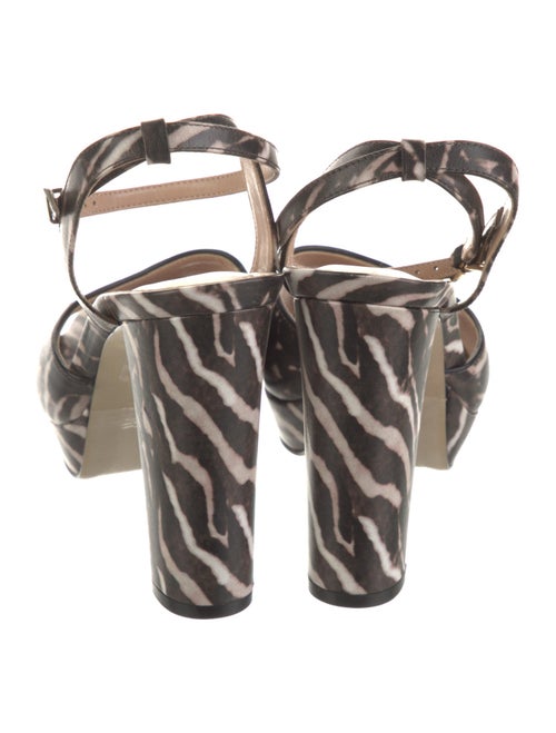Cynthia Rowley Leather Animal Print Sandals