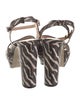 Cynthia Rowley Leather Animal Print Sandals