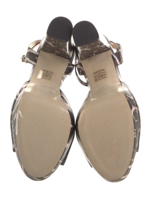 Cynthia Rowley Leather Animal Print Sandals