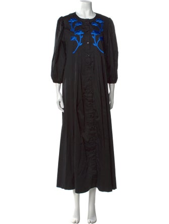 Cynthia Rowley Crew Neck Long Dress
