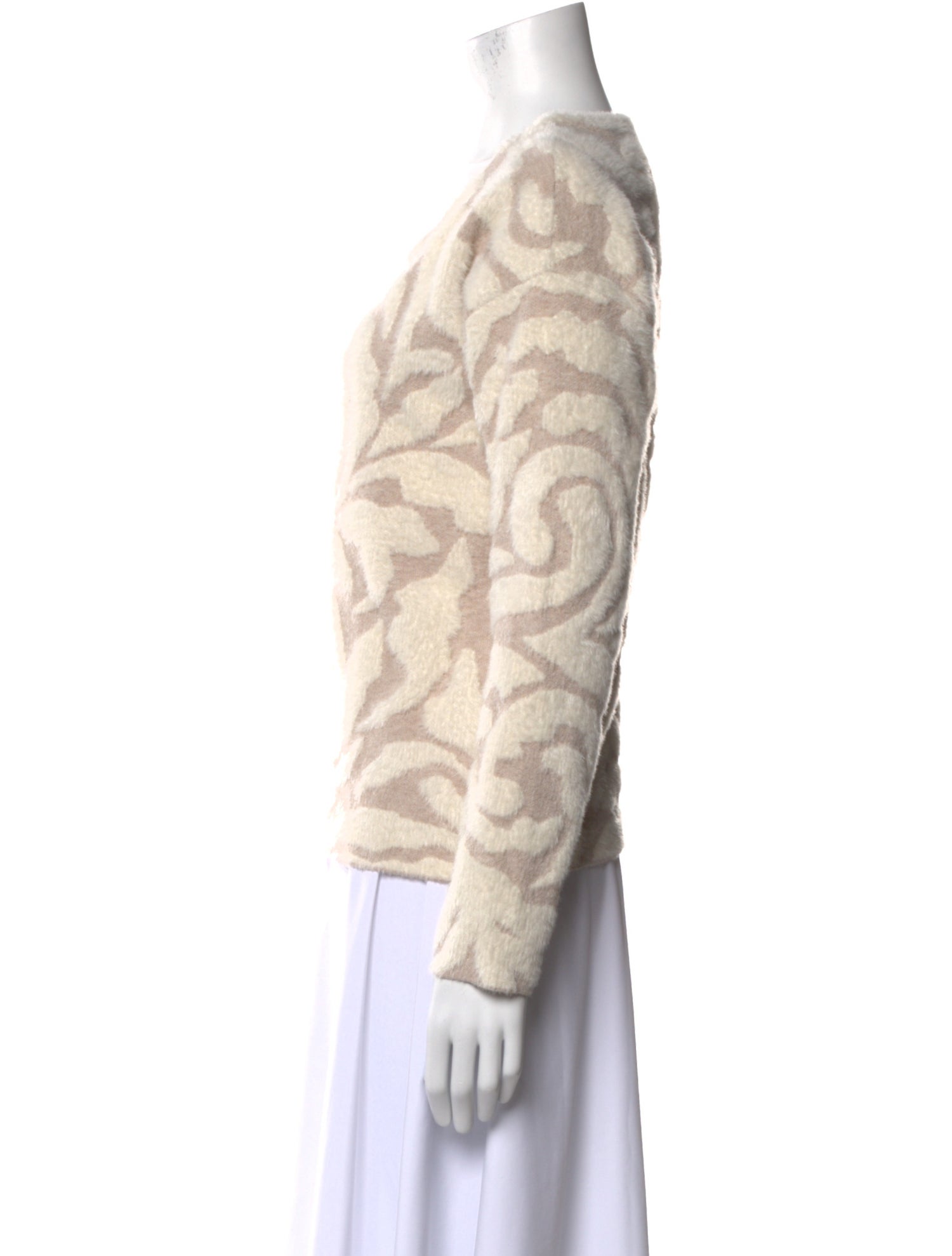 Cynthia Rowley Printed Scoop Neck Sweater