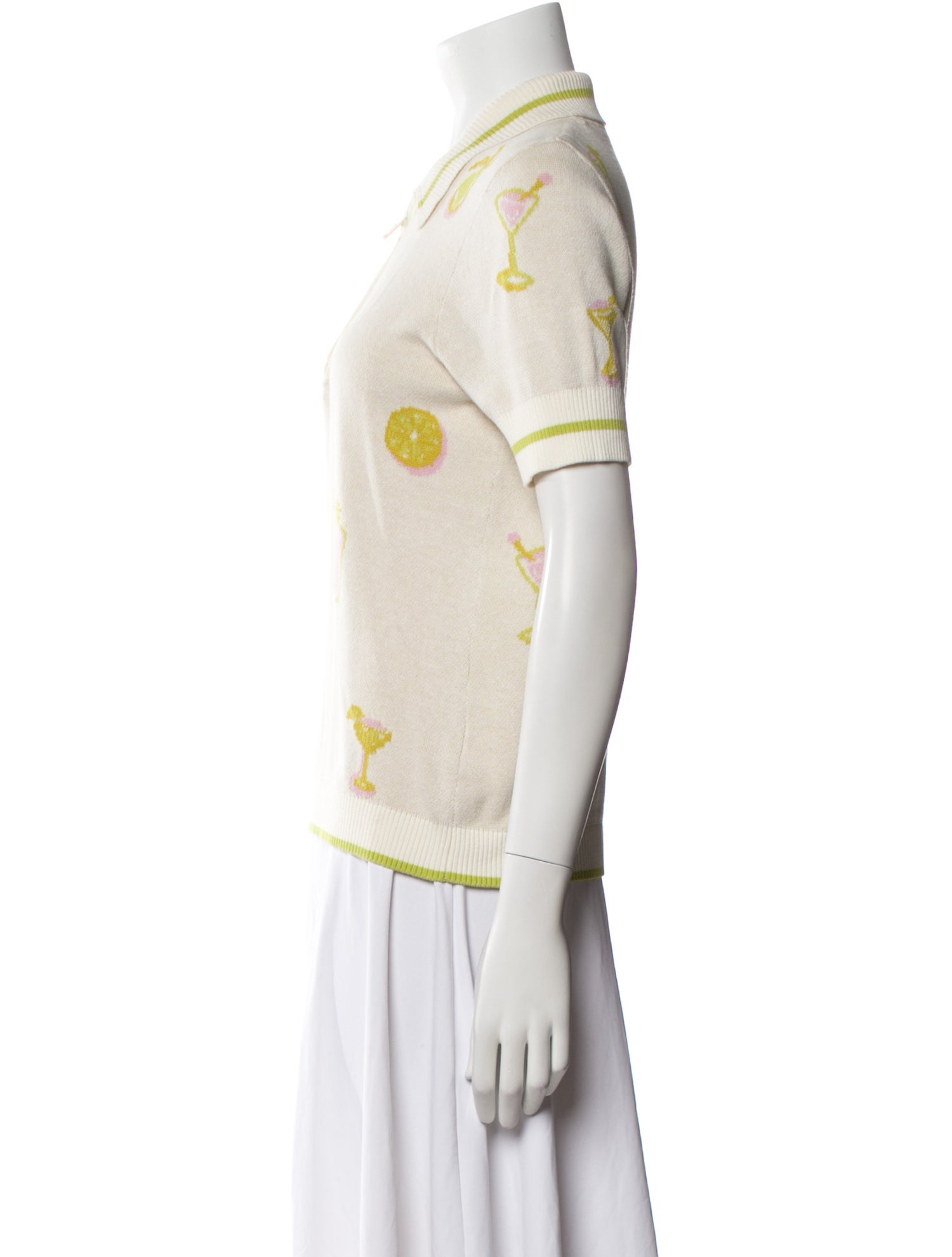 Cynthia Rowley Floral Print Crew Neck Sweater