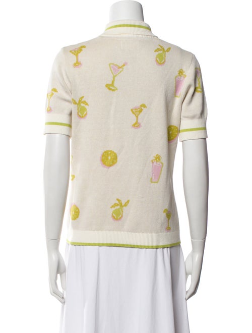 Cynthia Rowley Floral Print Crew Neck Sweater