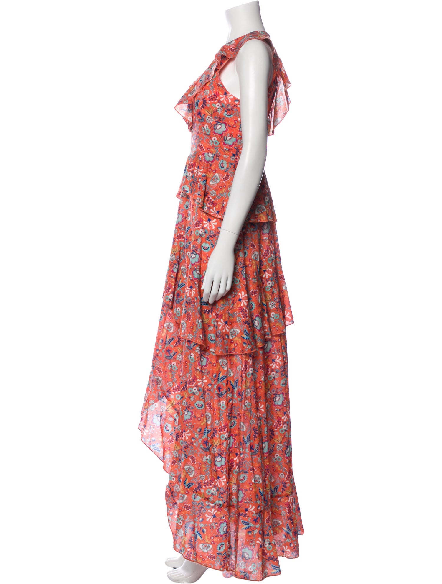 Cynthia Rowley Floral Print Long Dress