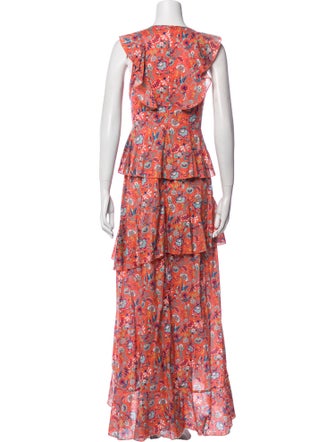 Cynthia Rowley Floral Print Long Dress