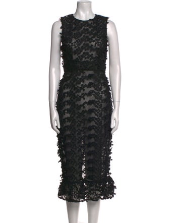 Cynthia Rowley Crew Neck Midi Length Dress