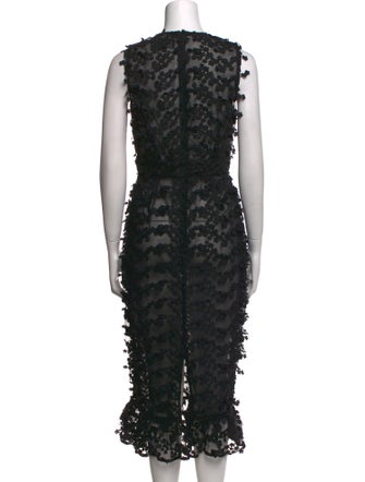 Cynthia Rowley Crew Neck Midi Length Dress