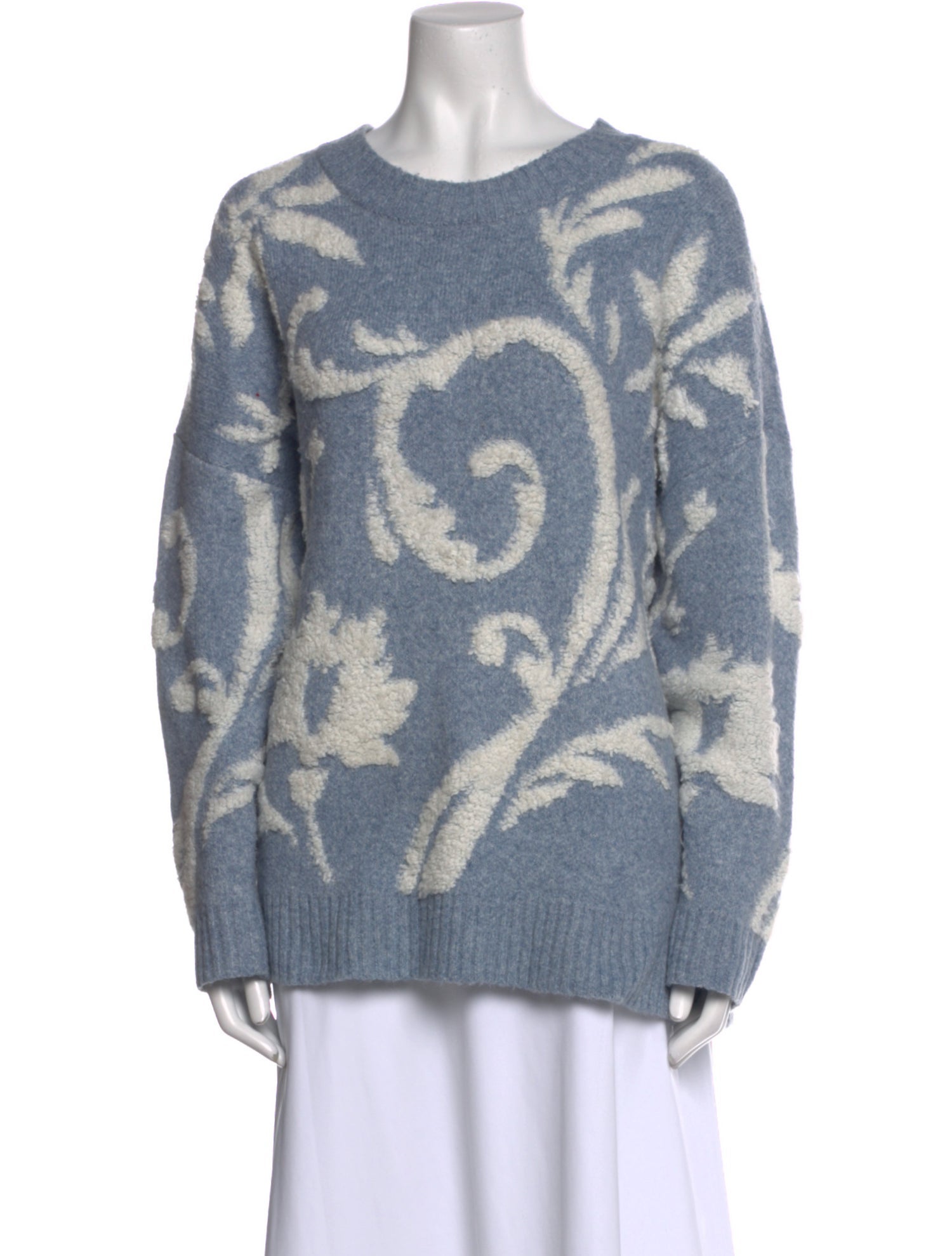 Cynthia Rowley Printed Scoop Neck Sweater