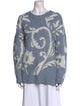 Cynthia Rowley Printed Scoop Neck Sweater