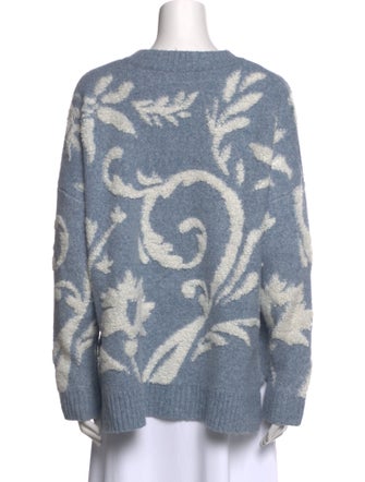 Cynthia Rowley Printed Scoop Neck Sweater