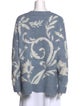Cynthia Rowley Printed Scoop Neck Sweater
