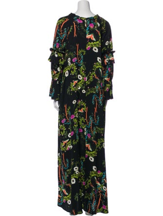 Cynthia Rowley Floral Print Long Dress