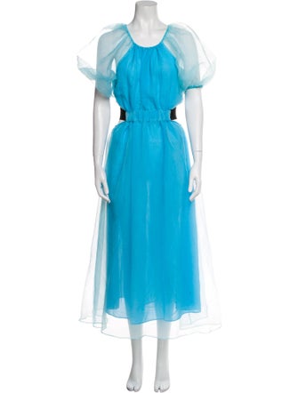 Cynthia Rowley Scoop Neck Long Dress