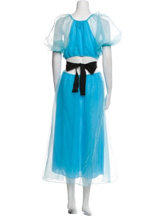 Cynthia Rowley Scoop Neck Long Dress