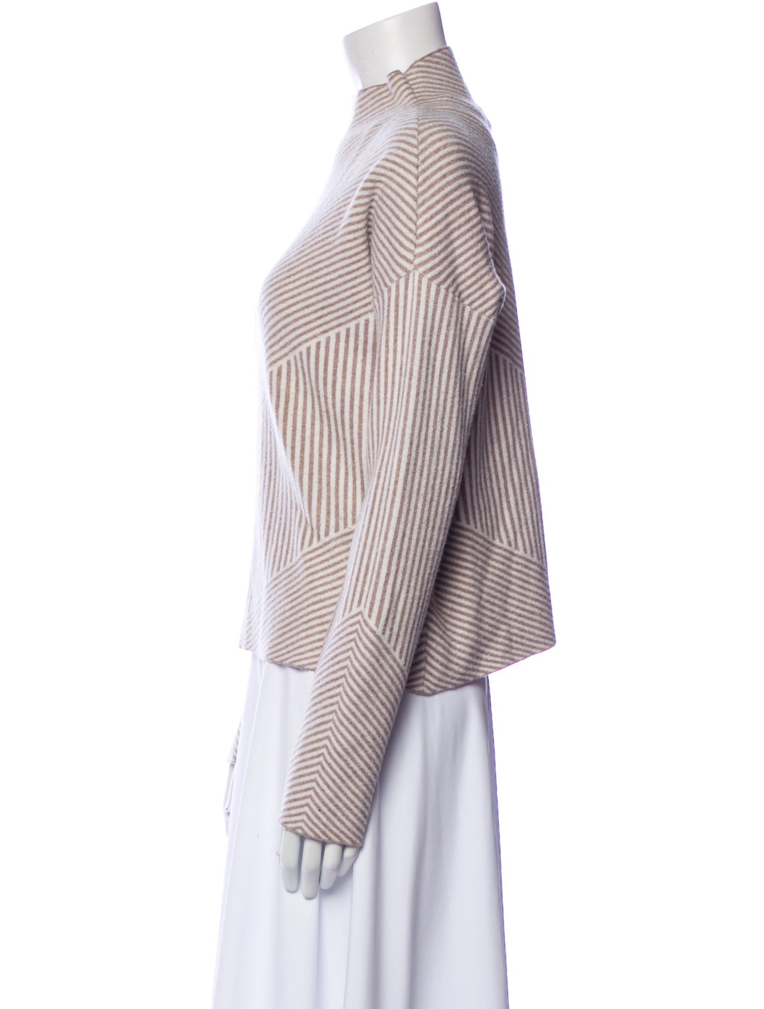 Cynthia Rowley Striped Mock Neck Sweater