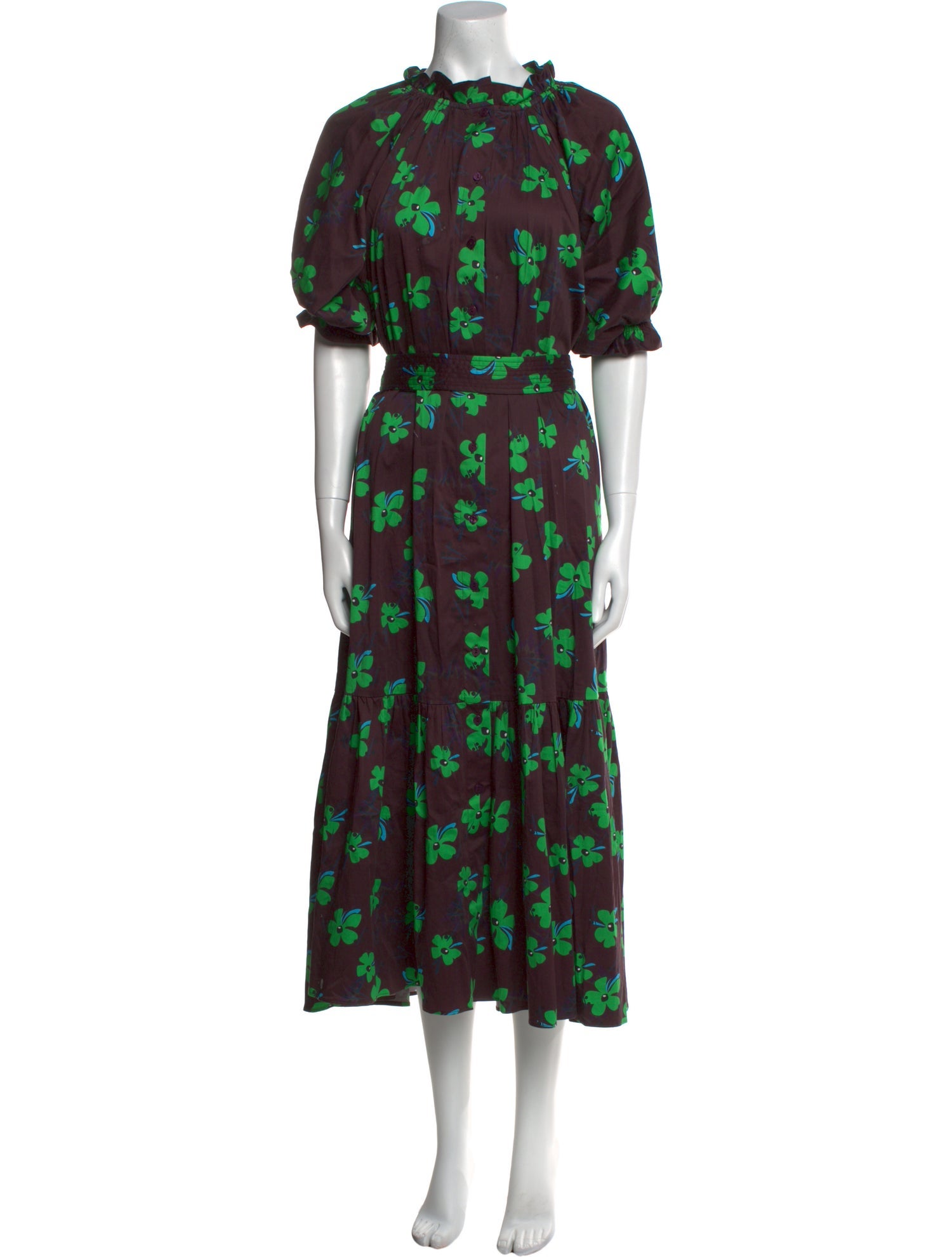 Cynthia Rowley Floral Print Midi Length Dress