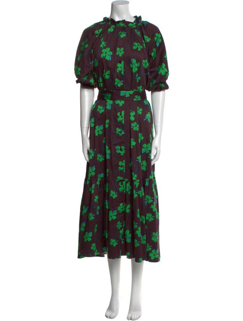 Cynthia Rowley Floral Print Midi Length Dress