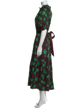Cynthia Rowley Floral Print Midi Length Dress