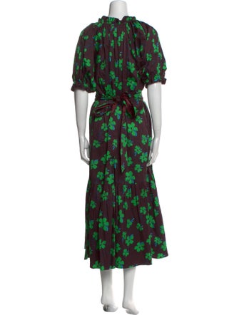 Cynthia Rowley Floral Print Midi Length Dress