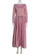 Cynthia Rowley Bateau Neckline Long Dress