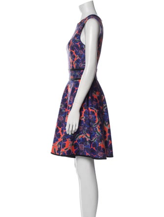 Cynthia Rowley Floral Print Knee-Length Dress