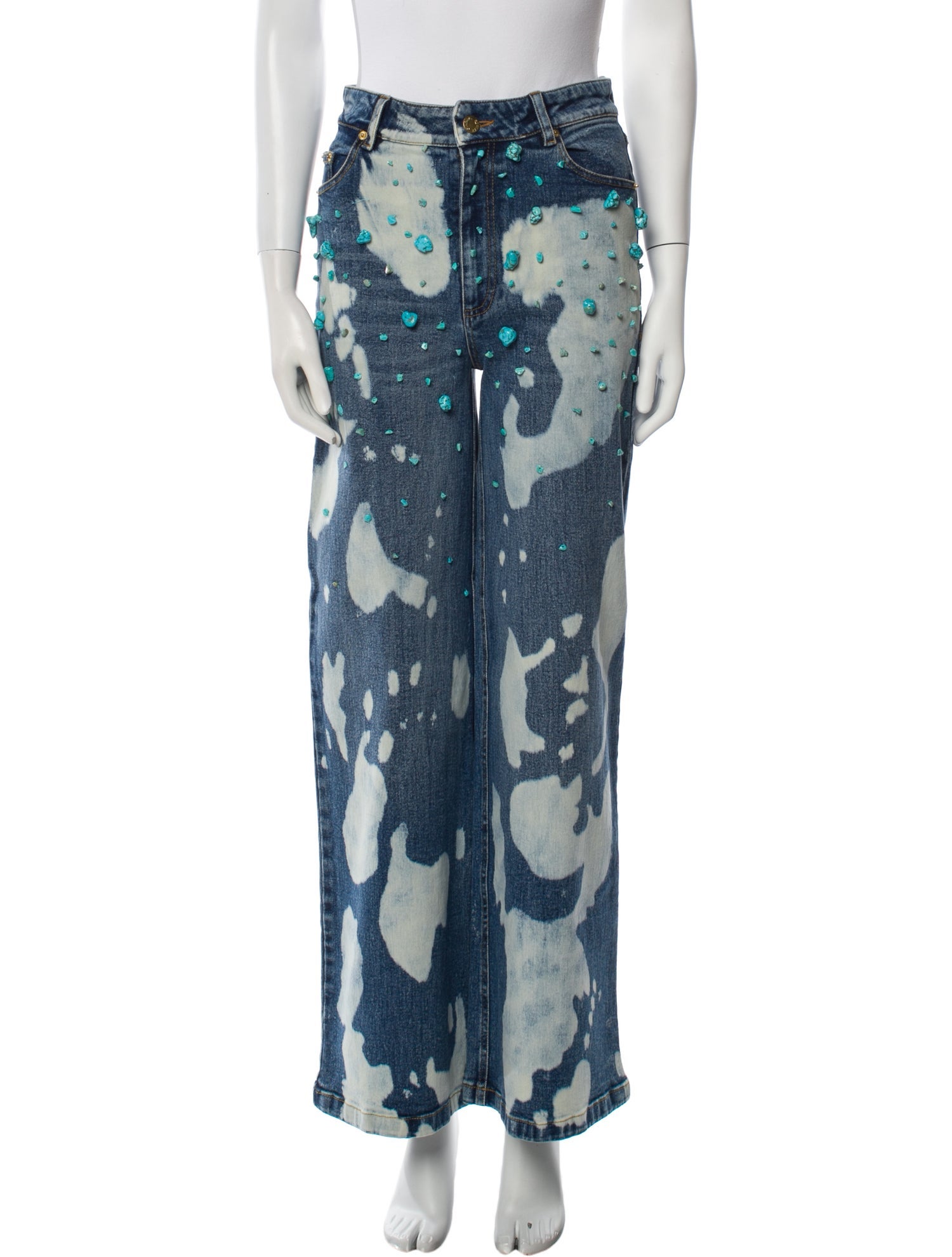 Cynthia Rowley Le Sylvie Slender Straight Wide Leg Jeans